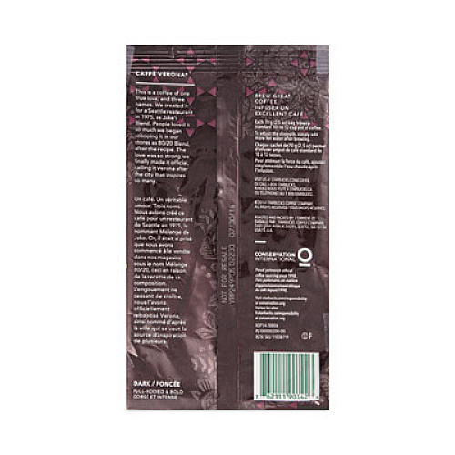 Starbucks Coffee, Caffe Verona, 2.5 oz Packet, 18/Box (11018192)