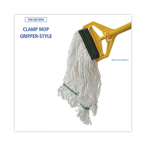 Boardwalk Saddleback Loop End Rayon Mop Head, Rayon, Medium, 14 oz, White, Dozen (SP200M14DZ)