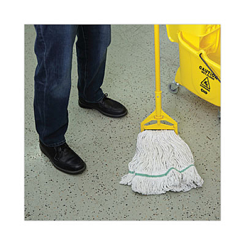 Boardwalk Narrowband Looped-End Mop Head, Premium Standard Head, Cotton/Rayon /Synthetic Fiber, Medium, White (502WHNB)