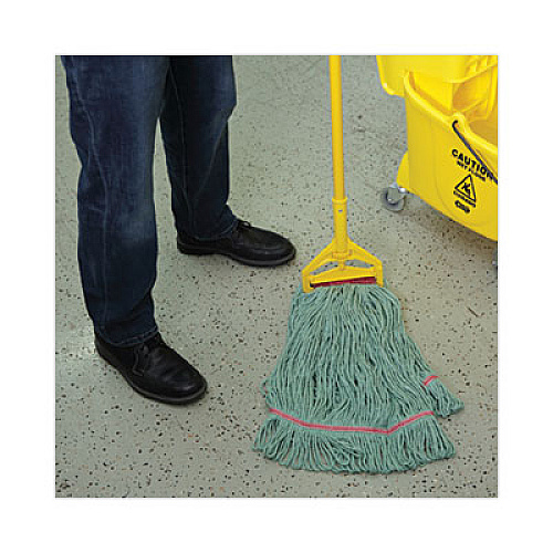 Boardwalk Narrowband Looped-End Mop Head, Premium Standard Head, Cotton/Rayon/Synthetic Fiber, Large, Green (503GNNB)