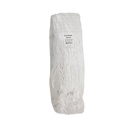 Boardwalk Mop Head, Pro Loop Web/Tailband, Premium Saddleback Head, Rayon, 24 oz., White, 12/Carton (524R)