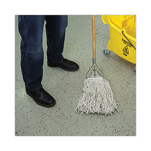 Boardwalk Quick Change Metal Head Wooden Mop Handle, Junior, 54", Natural (601)