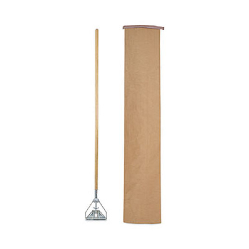 Boardwalk Screw Clamp Metal Head Wooden Mop Handle, #20+, 62", Natural (603)