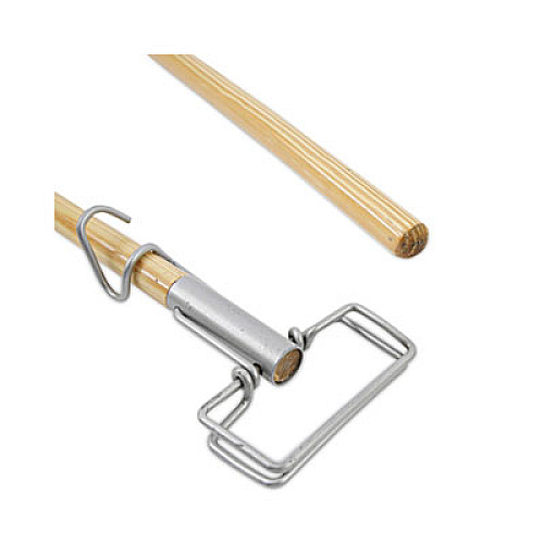 Boardwalk Spring Grip Metal Head Mop Handle for Most Mop Heads, 60", Natural (609)