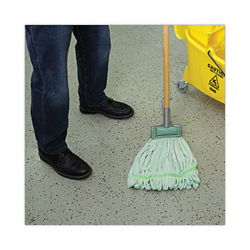 Boardwalk Spring Grip Metal Head Mop Handle for Most Mop Heads, 60", Natural (609)