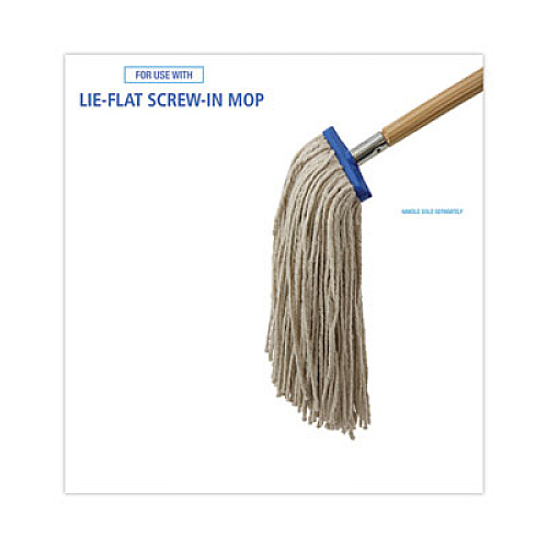 Boardwalk Cut-End Lie-Flat Wet Mop Head, Cotton, 16 oz, White, 12/Carton (716CCT)