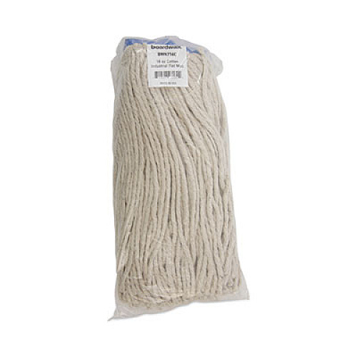 Boardwalk Cut-End Lie-Flat Wet Mop Head, Cotton, 16 oz, White (716CEA)