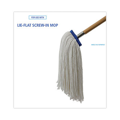 Boardwalk Cut-End Lie-Flat Wet Mop Head, Rayon, 16 oz, White, 12/Carton (716RCT)