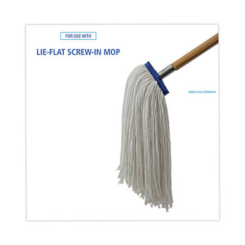 Boardwalk Cut-End Lie-Flat Wet Mop Head, Rayon, 16 oz, White (716REA)