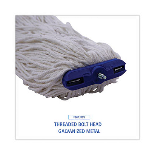 Boardwalk Cut-End Lie-Flat Wet Mop Head, Rayon, 16 oz, White (716REA)