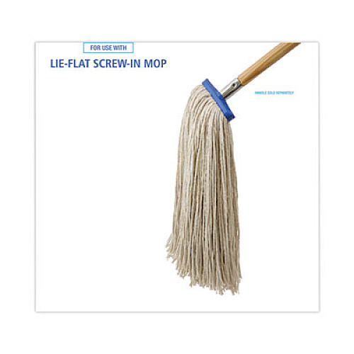 Boardwalk Mop Head, Economical Lie-Flat Head, Cotton Fiber, 20 oz, White, 12/Carton (720C)