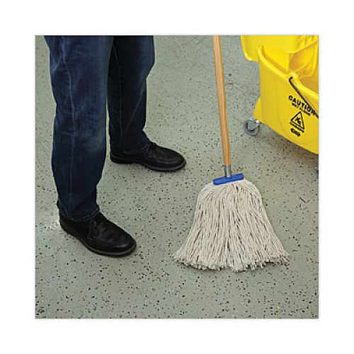 Boardwalk Mop Head, Economical Lie-Flat Head, Cotton Fiber, 20 oz, White, 12/Carton (720C)