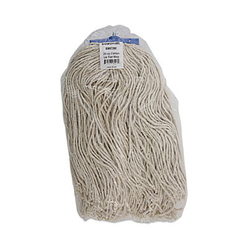 Boardwalk Mop Head, Economical Lie-Flat Head, Cotton Fiber, 20 oz, White, 12/Carton (720C)