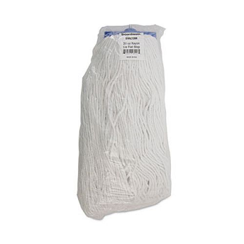 Boardwalk Mop Head, Economical Lie-Flat Head, Rayon Fiber, 20 oz, White, 12/Carton (720R)