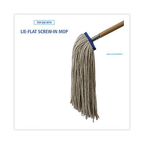 Boardwalk Cut-End Lie-Flat Wet Mop Head, Cotton, 24 oz, White, 12/Carton (724CCT)