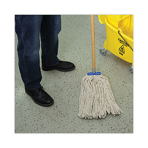 Boardwalk Cut-End Lie-Flat Wet Mop Head, Cotton, 24 oz, White, 12/Carton (724CCT)