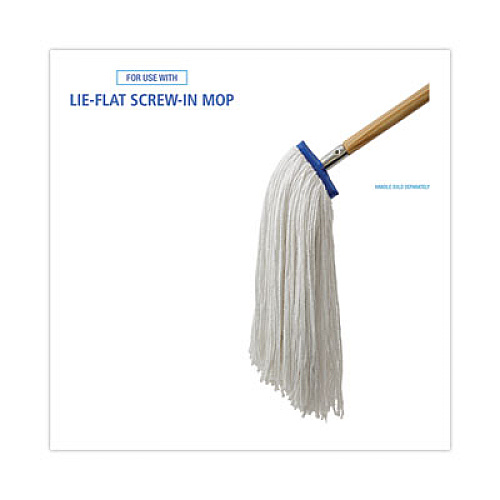 Boardwalk Cut-End Lie-Flat Wet Mop Head, Rayon, 24 oz, White (724REA)
