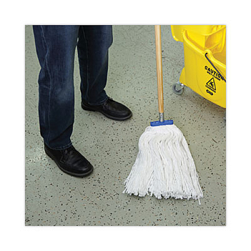 Boardwalk Cut-End Lie-Flat Wet Mop Head, Rayon, 24 oz, White (724REA)