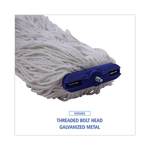 Boardwalk Cut-End Lie-Flat Wet Mop Head, Rayon, 24 oz, White (724REA)