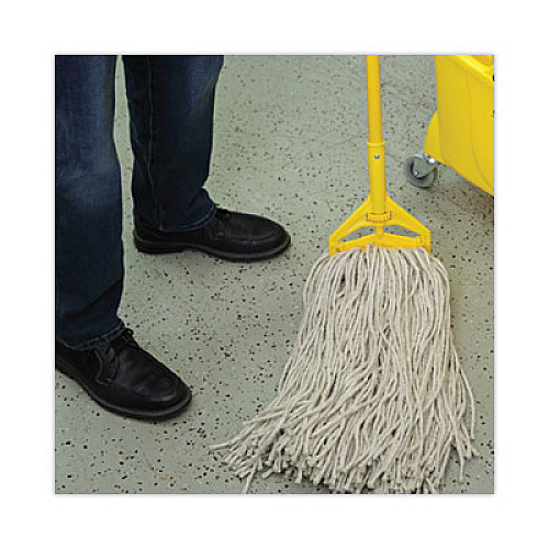 Boardwalk Mop Head, Economical Lie-Flat Head, Cotton Fiber, 32 oz, White, 12/Carton (732C)