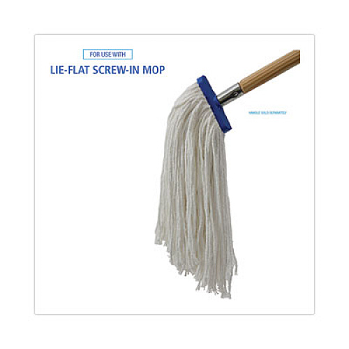 Boardwalk Mop Head, Economical Lie-Flat Head, Rayon Fiber, 32 oz, White, 12/Carton (732R)