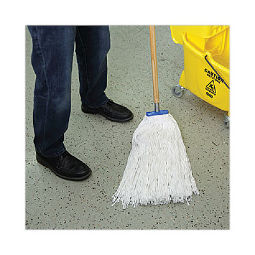 Boardwalk Mop Head, Economical Lie-Flat Head, Rayon Fiber, 32 oz, White, 12/Carton (732R)