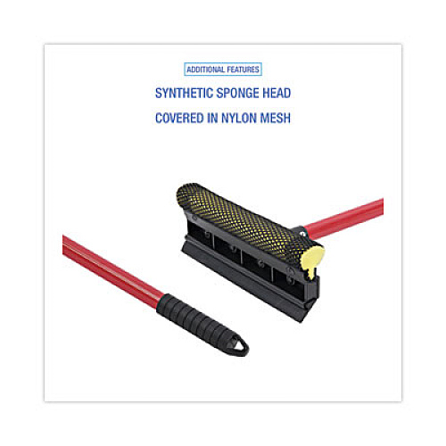 Boardwalk General-Duty Squeegee, 8" Wide Blade, Black/Red, 21" Handle (824)