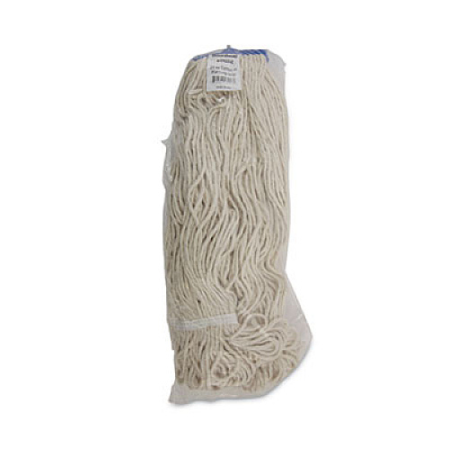 Boardwalk Mop Head, Lie-Flat Head, Cotton Fiber, 24 oz, White, 12/Carton (824C)