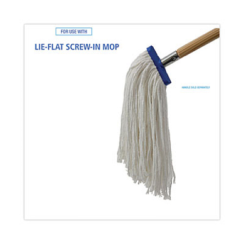 Boardwalk Mop Head, Lie-Flat Head, Rayon Fiber, 24 oz, White, 12/Carton (824R)
