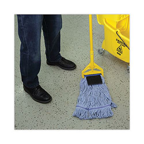 Boardwalk Mop Head, Loop-End, Cotton with Scrub Pad, Medium, 12/Carton (902BL)