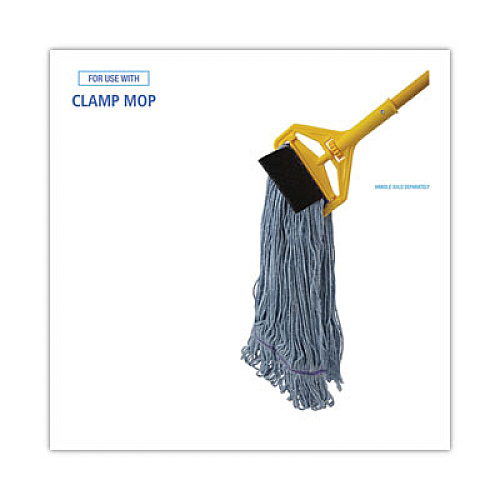 Boardwalk Mop Head, Loop-End, Cotton with Scrub Pad, Large, 12/Carton (903BL)
