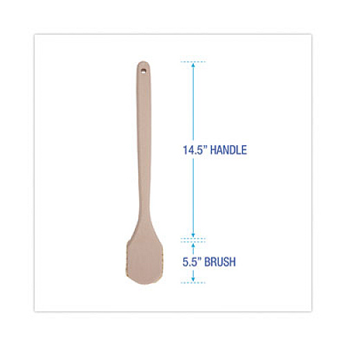 Boardwalk Utility Brush, Cream Tampico Bristles, 5.5" Brush, 14.5" Tan Plastic Handle (4220)