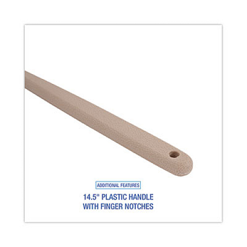 Boardwalk Utility Brush, Cream Tampico Bristles, 5.5" Brush, 14.5" Tan Plastic Handle (4220)