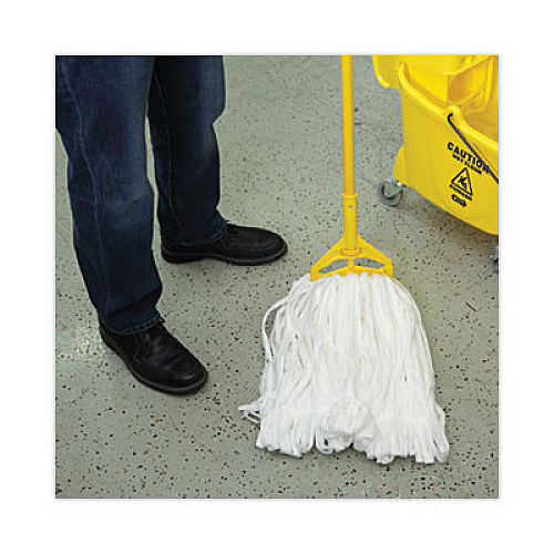 Boardwalk Mop Head, Looped, Enviro Clean With Tailband, Cotton/Synthetic, Large, White, 12/Carton (8003)