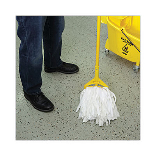 Boardwalk Nonwoven Cut End Edge Mop, Rayon/Polyester, #20, White, 12/Carton (BW2020)