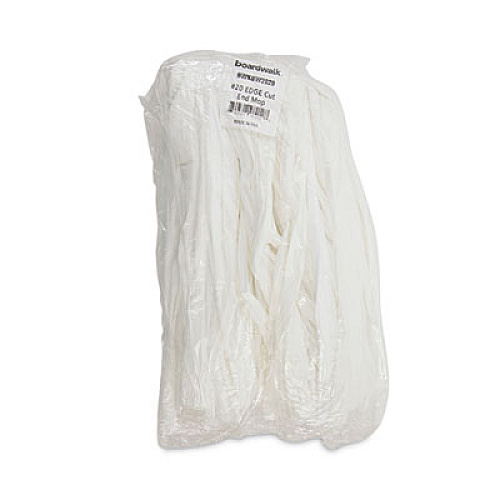 Boardwalk Nonwoven Cut End Edge Mop, Rayon/Polyester, #20, White, 12/Carton (BW2020)