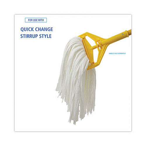 Boardwalk Nonwoven Cut End Edge Mop, Rayon/Polyester, #24, White, 12/Carton (BW2024)