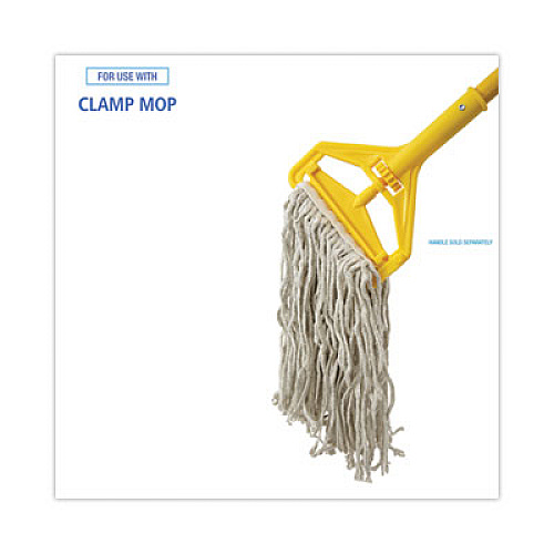 Boardwalk Mop Head, Cotton, Cut-End, White, 4-Ply, #16 Band, 12/Carton (CM02016S)