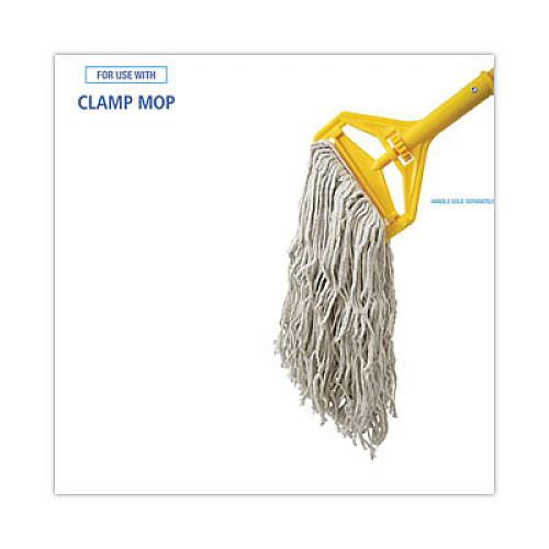 Boardwalk Cotton Mop Head, Cut-End, #32, White, 12/Carton (CM02032S)