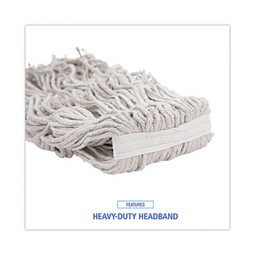 Boardwalk Cotton Mop Head, Cut-End, #32, White, 12/Carton (CM02032S)