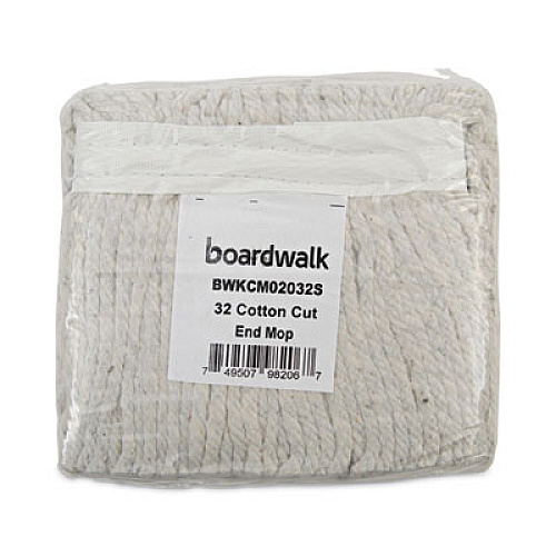 Boardwalk Cotton Mop Head, Cut-End, #32, White, 12/Carton (CM02032S)