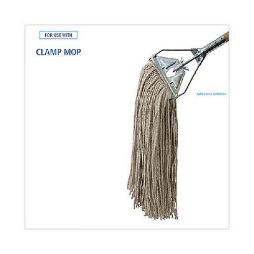 Boardwalk Mop Head, Cotton, Cut-End, White, 4-Ply, 32 oz, 12/Carton (CM20032)