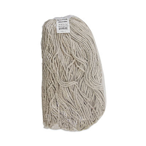 Boardwalk Mop Head, Lie-Flat Head, Cotton Fiber, 24 oz., White, 12/Carton (CM22024)