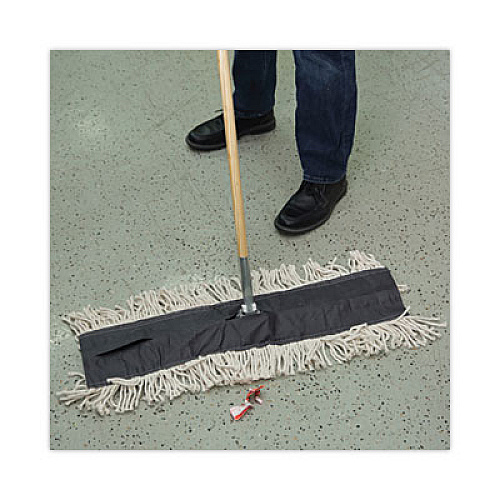 Boardwalk Flash Forty Disposable Dust Mop Heads, Cotton, 5", Natural (FF40)