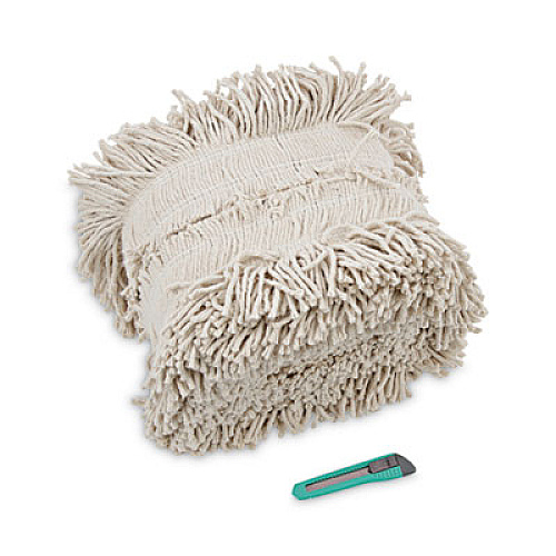 Boardwalk Flash Forty Disposable Dust Mop Heads, Cotton, 5", Natural (FF40)