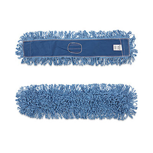 Boardwalk Dry Mopping Kit, 36 x 5 Blue Blended Synthetic Head, 60" Natural Wood/Metal Handle (HL365BSPC)