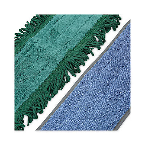 Boardwalk Microfiber Cleaning Kit, 18" Blue/Green Microfiber Head, 35" to 60" Gray Aluminum Handle (MFKIT)