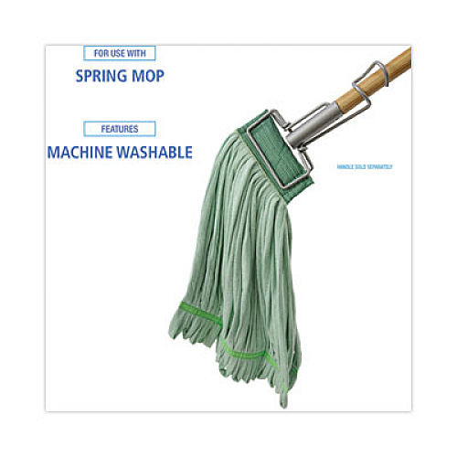 Boardwalk Microfiber Looped-End Wet Mop Head, Large, Green, 12/Carton (MWTLGCT)