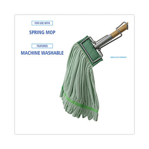 Boardwalk Microfiber Looped-End Wet Mop Head, Medium, Green (MWTMG)