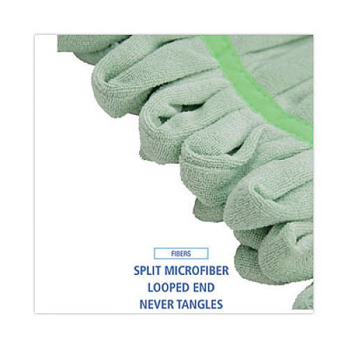 Boardwalk Microfiber Looped-End Wet Mop Head, Medium, Green (MWTMG)